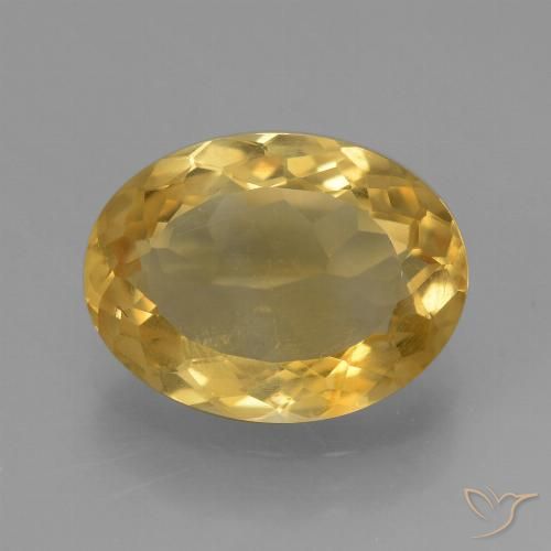 3.52ct Natürlicher gold-orange Citrin, Oval, VS