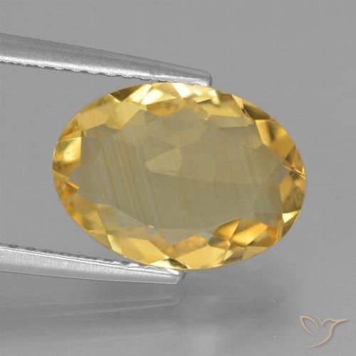 3.21ct Natürlicher gold-orange Citrin, Oval, VVS