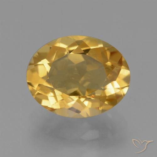 4.91ct Natürlicher Tiefes Goldorange Citrin, Oval, VVS