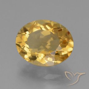 9,17 ctw natürlicher Tiefes Goldorange Citrin, Oval, VVS