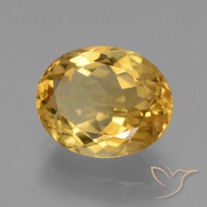 9,17 ctw natürlicher Tiefes Goldorange Citrin, Oval, VVS-VS