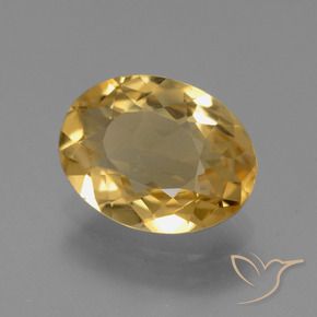 9,17 ctw natürlicher Mittel-Dunkelgold Citrin, Oval, VVS-VS