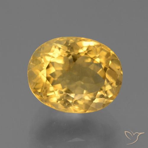4.29ct Natürlicher Mittleres Gold Citrin, Oval, VS