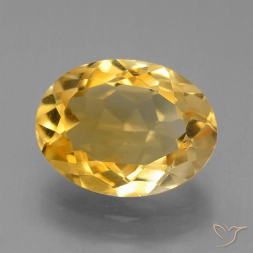 3.93ct Natürlicher Helles Gold Citrin, Oval, VVS-VS