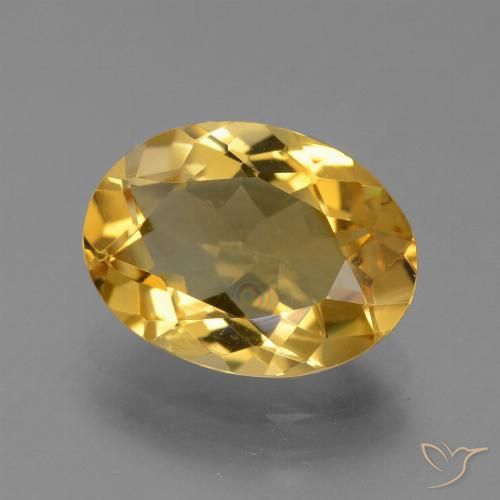 3.21ct Natürlicher Tiefes Goldorange Citrin, Oval, VVS