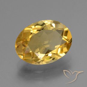 9,17 ctw natürlicher Tiefes Goldorange Citrin, Oval, VVS