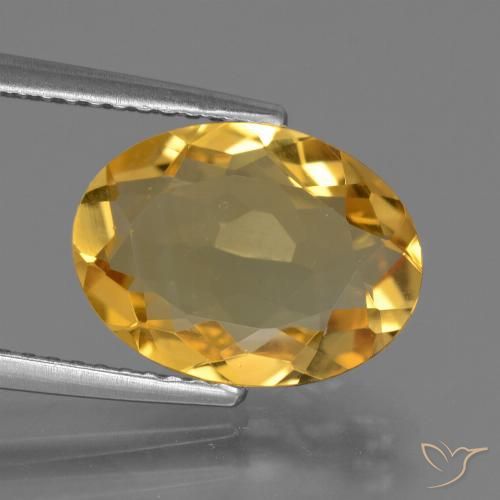 3.08ct Natürlicher Tiefes Goldorange Citrin, Oval, VVS