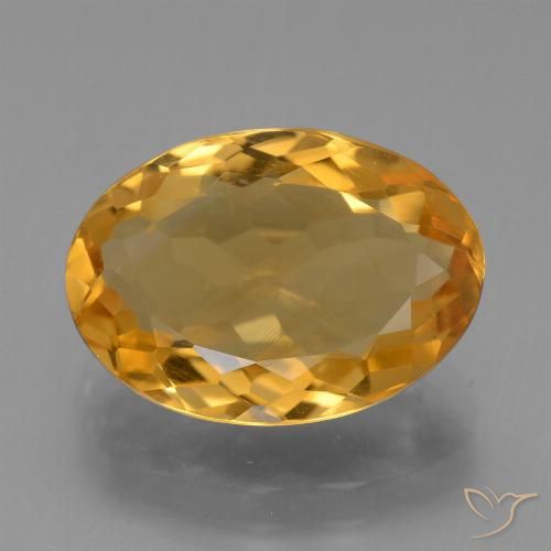 4.91ct Natürlicher Tiefes Orange-Gold Citrin, Oval, VVS
