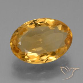 9,17 ctw natürlicher Tiefes Orange-Gold Citrin, Oval, VVS