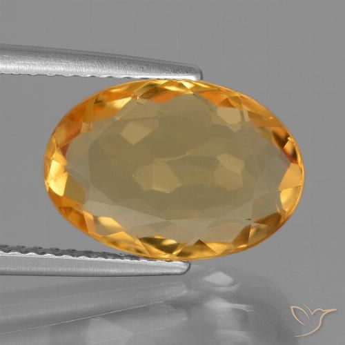 4.64ct Natürlicher Dunkelorange Citrin, Oval, VS