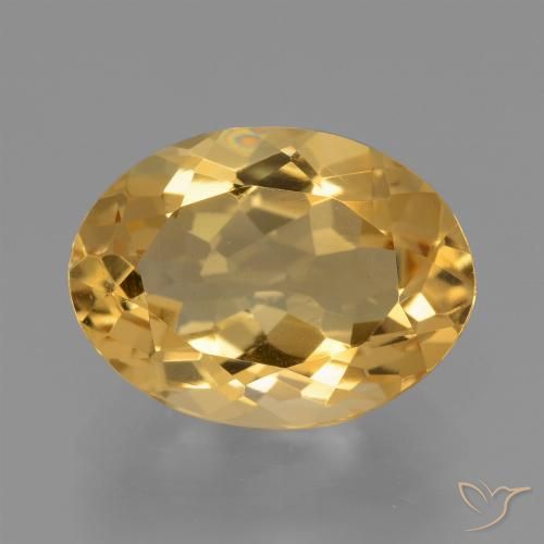 3.63ct Natürlicher Hellorange-Gold Citrin, Oval, VVS