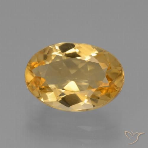 2.48ct Natürlicher Mittel-Dunkelgold Citrin, Oval, VVS