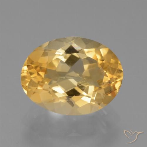 4.26ct Natürlicher Hellorange-Gold Citrin, Oval, VS