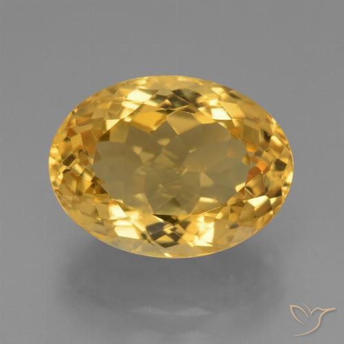 6.44ct Natürlicher Dunkelgolden Citrin, Oval, VVS-VS