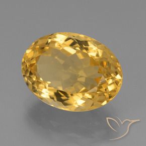 9,17 ctw natürlicher Dunkelgolden Citrin, Oval, VVS-VS