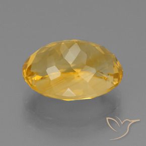 9,17 ctw natürlicher Dunkelgolden Citrin, Oval, VVS-VS