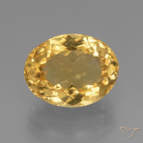 6.03ct Natürlicher Mittel-Dunkelgold Citrin, Oval, VVS