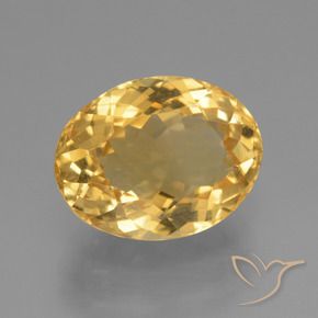 9,17 ctw natürlicher Mittel-Dunkelgold Citrin, Oval, VVS
