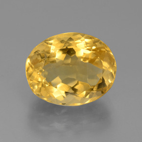 5,95 ctw natürlicher goldener Citrin, Oval Schliff, VVS