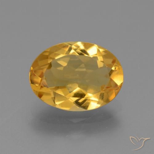 2.34ct Natürlicher Dunkelgolden Citrin, Oval, VVS-VS