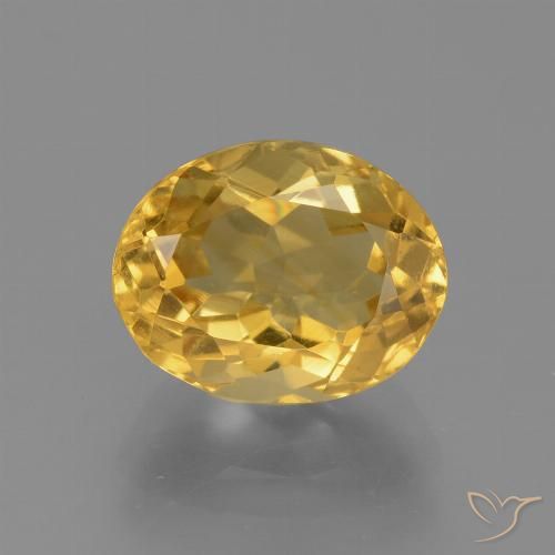 3.13ct Natürlicher Golden Citrin, Oval, VVS