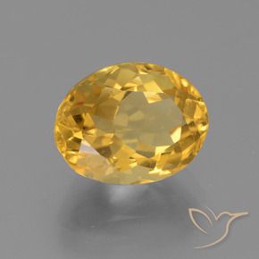 9,17 ctw natürlicher Golden Citrin, Oval, VVS