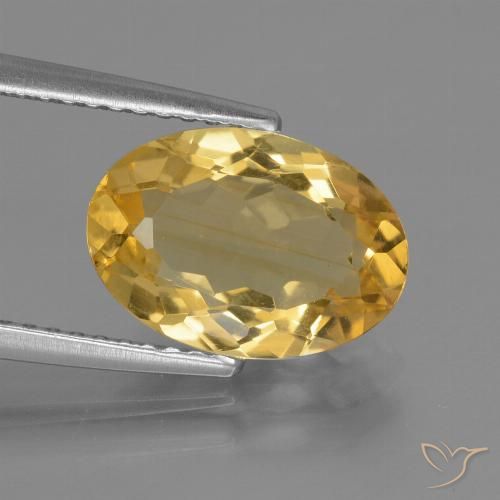 2.63ct Natürlicher Helles Gold Citrin, Oval, VVS