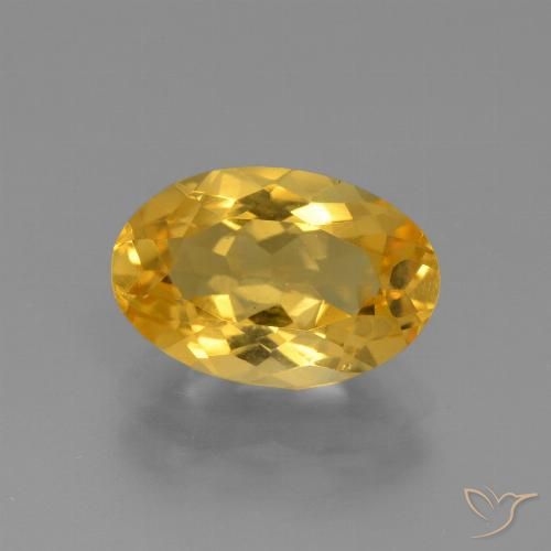 2.21ct Natürlicher Tiefes Goldorange Citrin, Oval, VVS