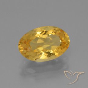 9,17 ctw natürlicher Tiefes Goldorange Citrin, Oval, VVS