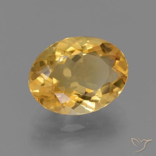 9,17 ctw natürlicher Mittel-Dunkelgold Citrin, Oval, VVS