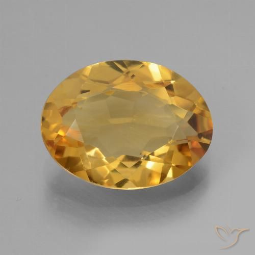 3.18ct Natürlicher Dunkelgolden Citrin, Oval, VVS-VS
