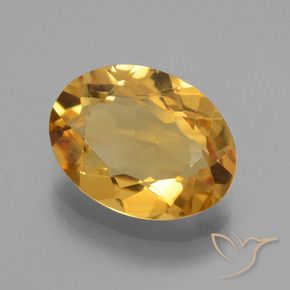 9,17 ctw natürlicher Dunkelgolden Citrin, Oval, VVS-VS