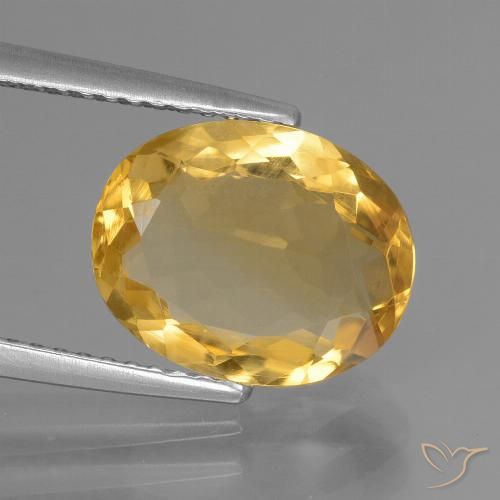 3.12ct Natürlicher Mittleres Gold Citrin, Oval, VVS
