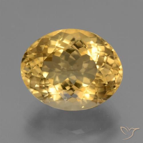 6.89ct Natürlicher Helles Gold Citrin, Oval, VVS