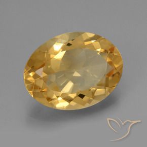 9,17 ctw natürlicher Mittel-Dunkelgold Citrin, Oval, VVS