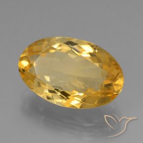 9,17 ctw natürlicher Tiefes Goldorange Citrin, Oval, VVS