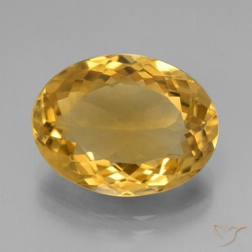 6.40ct Natürlicher Dunkelgolden Citrin, Oval, VS
