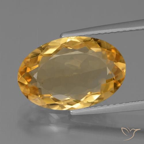 4.72ct Natürlicher Orange-Gold Citrin, Oval, VVS