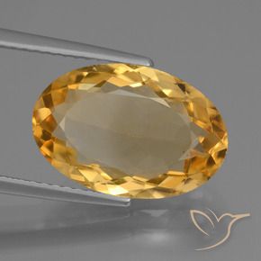 9,17 ctw natürlicher Orange-Gold Citrin, Oval, VVS
