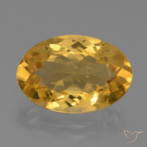 6.22ct Natürlicher Tiefes Goldorange Citrin, Oval, VVS