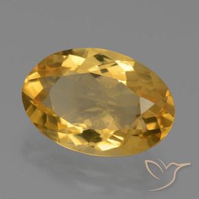 9,17 ctw natürlicher Tiefes Goldorange Citrin, Oval, VVS