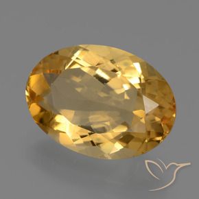 9,17 ctw natürlicher Mittel-Dunkelgold Citrin, Oval, VVS