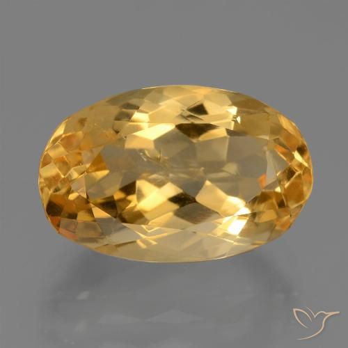 6.29ct Natürlicher Dunkelgolden Citrin, Oval, VS-SI