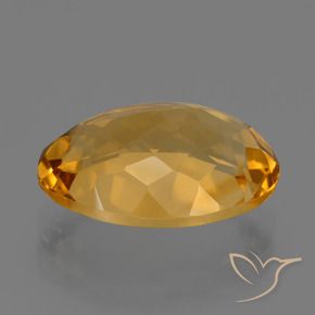 9,17 ctw natürlicher Tiefes Goldorange Citrin, Oval, VVS