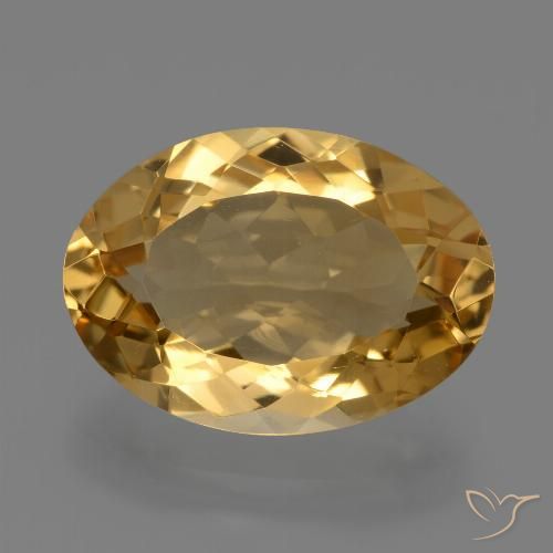6.08ct Natürlicher Tiefes Goldorange Citrin, Oval, VVS