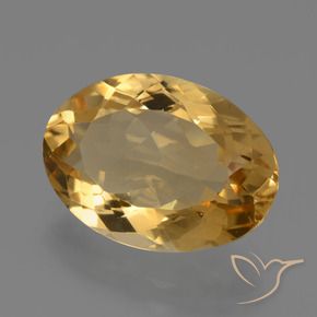 9,17 ctw natürlicher Tiefes Goldorange Citrin, Oval, VVS