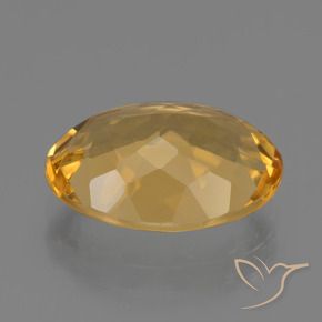 9,17 ctw natürlicher Tiefes Goldorange Citrin, Oval, VVS