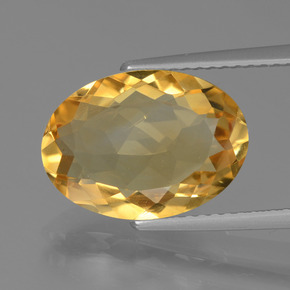 4,40 ctw natürlicher goldener Citrin, Oval Schliff, VVS