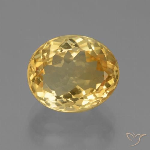 5.01ct Natürlicher hellgolden Citrin, Oval, VS