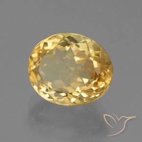 9,17 ctw natürlicher hellgolden Citrin, Oval, VS